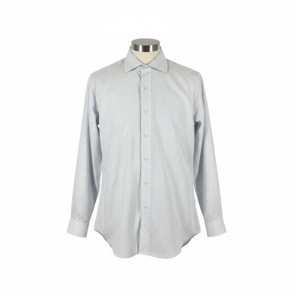 Mens Brooks Brothers Dress Shirt 17-33 Regent Fit Non-Iron Supima Cotton Blue Pl - Picture 1 of 12